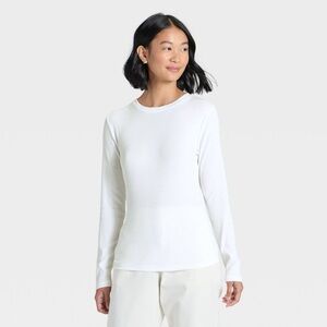 A New Day Classic White Scoop Neck Top*